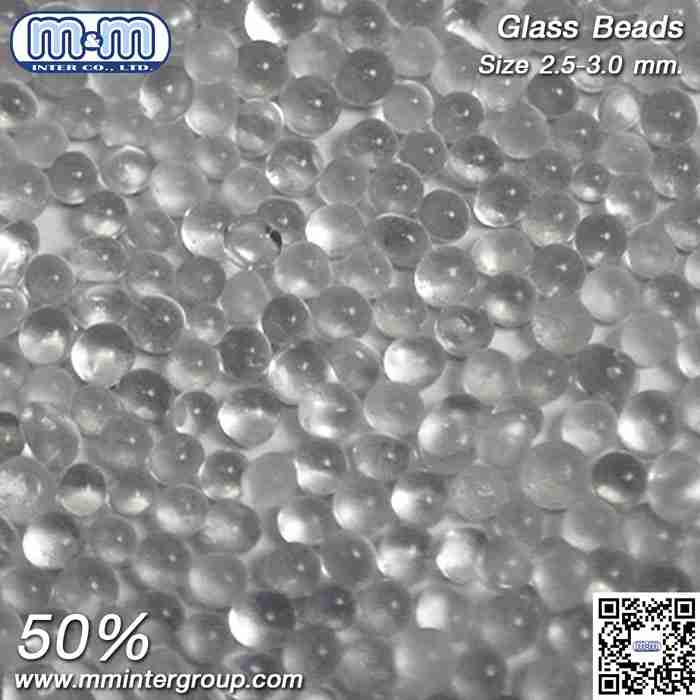 Glass Beads - ผงทรายแก้ว เม็ดลูกแก้ว ทรงกลม เป็นมิตรต่อสิ่งแวดล้อม ใช้กันกว้างขวางทั้งแบบเปียกและแห้ง ความละเอียด ช่วยรักษาผิวของชิ้นงาน ยิงขัดทำความสะอาด